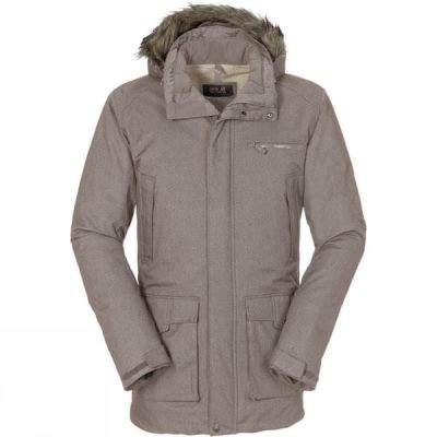 Parka Jack Wolfskin Lodge Bay Texapore Hombre Gris - Chile ELV195830